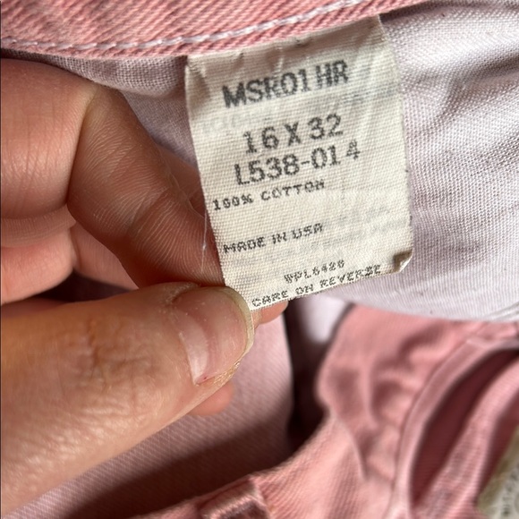 Vintage Wrangler Pastel Pink Straight Leg Jeans - Picture 4 of 5